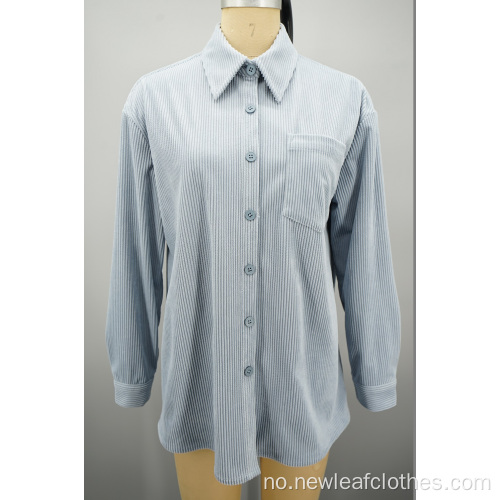 Klassisk fargeserie Corduroy en-breasted skjorte